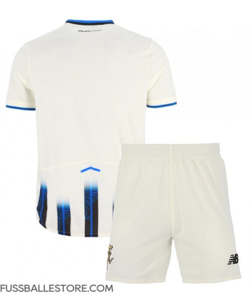 Günstige Atalanta Auswärts Trikotsatzt Kinder 2025-26 Kurzarm (+ Kurze Hosen)